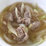 玉葱と牛肉の中華スープ